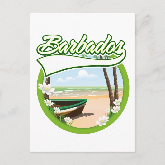 Barbados Reiselogo Einladungspostkarte (Vorderseite)