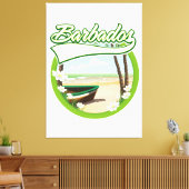 Barbados Reiselogo Leinwanddruck (Insitu (Wohnzimmer))