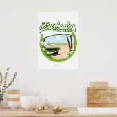Barbados Reiselogo Poster (Küche)