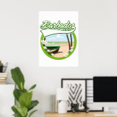 Barbados Reiselogo Poster (Heimbüro)