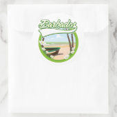 Barbados Reiselogo Runder Aufkleber (Tasche)