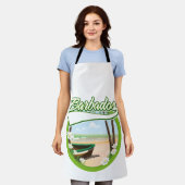 Barbados Reiselogo Schürze (Getragen)