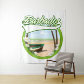Barbados Reiselogo Wandteppich (Beispiel)