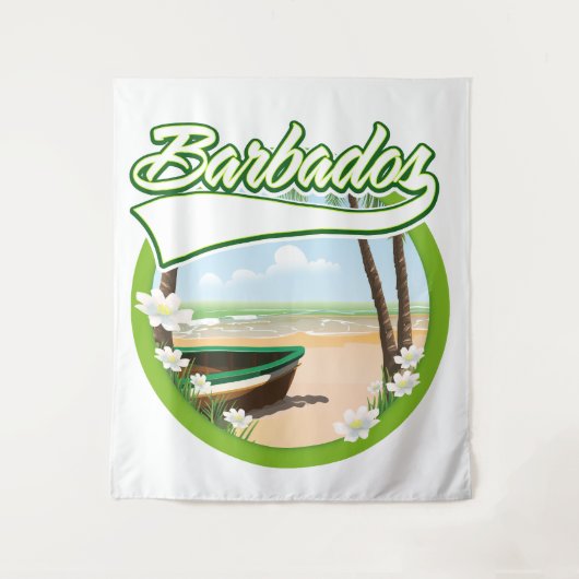 Barbados Reiselogo Wandteppich (Vorderseite)