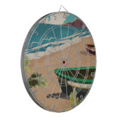 Barbados Reiseplakat Dartscheibe (Vorderseite Links)