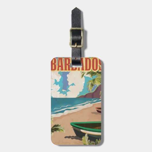 Barbados Reiseplakat Gepäckanhänger (Vorderseite vertikal)
