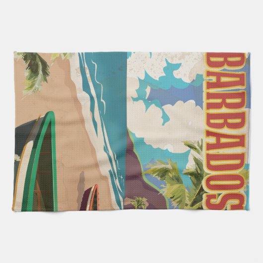 Barbados Reiseplakat Handtuch (Horizontal)