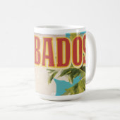 Barbados Reiseplakat Kaffeetasse (VorderseiteRechts)