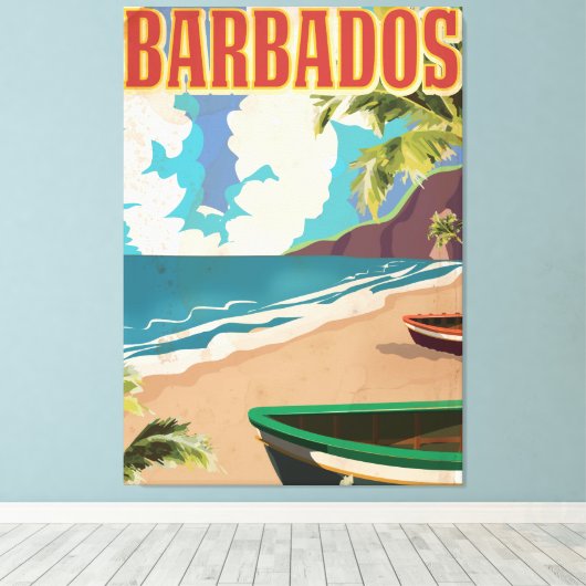 Barbados Reiseplakat Leinwanddruck (Insitu (Holzboden))