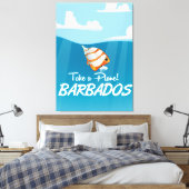 Barbados Reiseplakat Leinwanddruck (Insitu (Schlafzimmer))