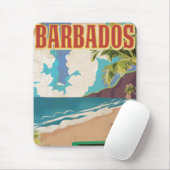 Barbados Reiseplakat Mousepad (Mit Mouse)