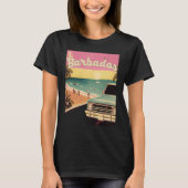 Barbados Retro Beach Vacation Graphics Barbados Su T-Shirt (Vorderseite)