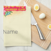 Barbados Retro Karibik Vintage Insel Souvenir Geschirrtuch (Viertel Falte)