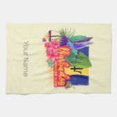 Barbados Retro Karibik Vintage Insel Souvenir Geschirrtuch (Horizontal)