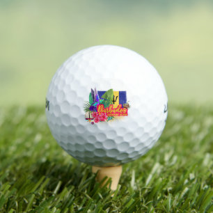 Barbados Retro Karibik Vintage Insel Souvenir Golfball