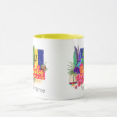 Barbados Retro Karibik Vintage Insel Souvenir Tasse (Zentrum)