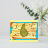 Barbados Retro-Karte Postkarte (Stehend Vorderseite)