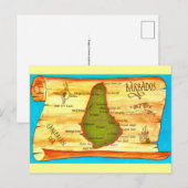Barbados Retro-Karte Postkarte (Vorne/Hinten)