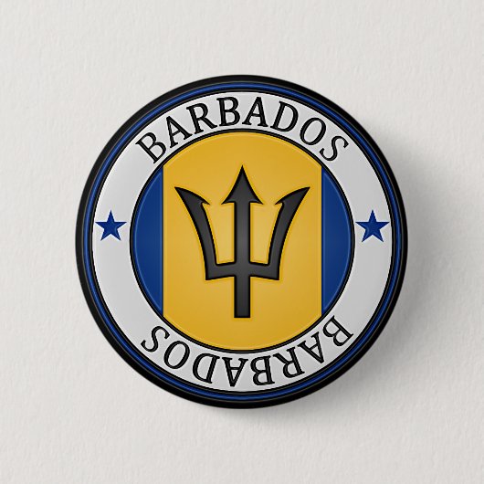 Barbados Round Emblem Button (Vorderseite)