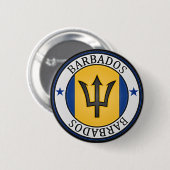 Barbados Round Emblem Button (Vorne & Hinten)