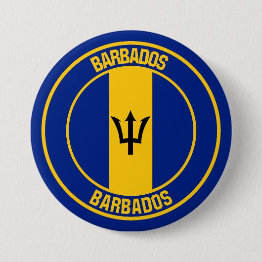 Barbados Round Emblem Button (Vorderseite)