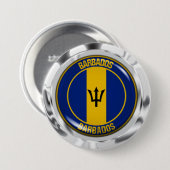 Barbados Round Emblem Button (Vorne & Hinten)