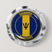 Barbados Round Emblem Button (Vorderseite)
