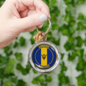 Barbados Round Emblem Schlüsselanhänger (Hand)