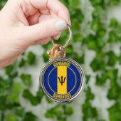 Barbados Round Emblem Schlüsselanhänger (Hand)