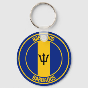 Barbados Round Emblem Schlüsselanhänger