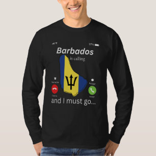 Barbados ruft und ich muss gehen Barbados Karte Un T-Shirt