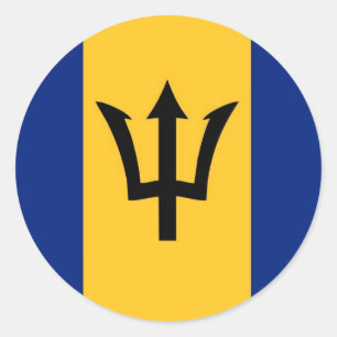 Barbados Runder Aufkleber