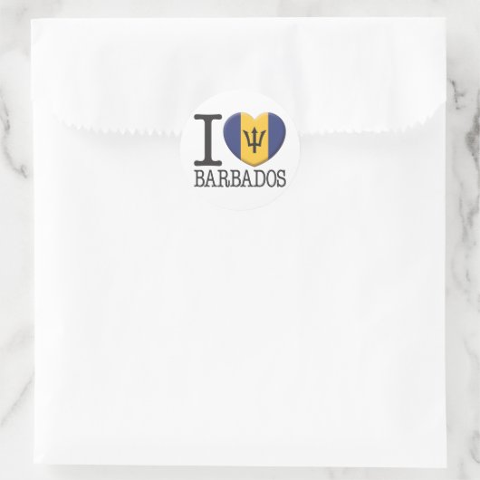 Barbados Runder Aufkleber (Tasche)