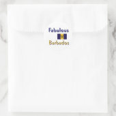 Barbados Runder Aufkleber (Tasche)