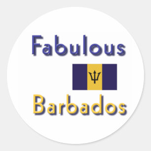 Barbados Runder Aufkleber