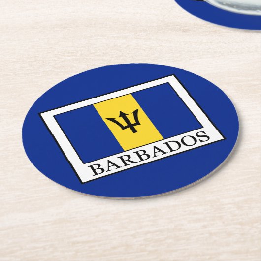 Barbados Runder Pappuntersetzer (Angewinkelt)