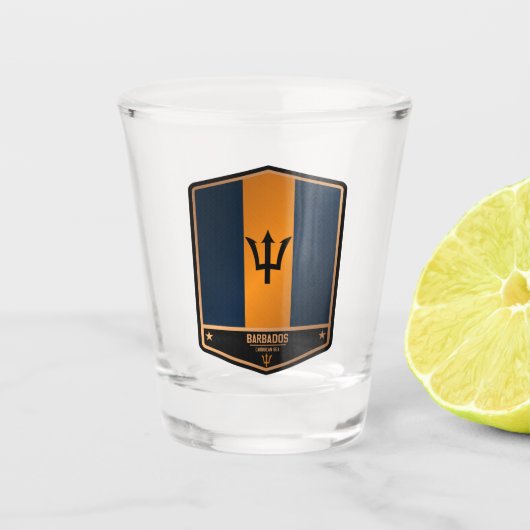Barbados Schnapsglas (Vorderseite)