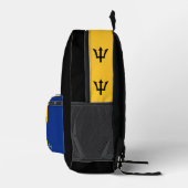 Barbados, schwarzer Rucksack, Barbados-Flagge /pat Bedruckter Rucksack (Rechts)