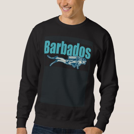 Barbados Scuba Diver Souvenir Sweatshirt (Vorderseite)