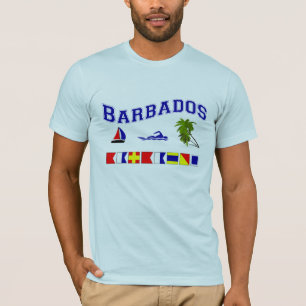 Barbados - (Seeflaggen-Rechtschreibung) T-Shirt