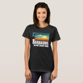 Barbados so hot right now Retro Travel Beach Vaca T-Shirt (Vorne ganz)