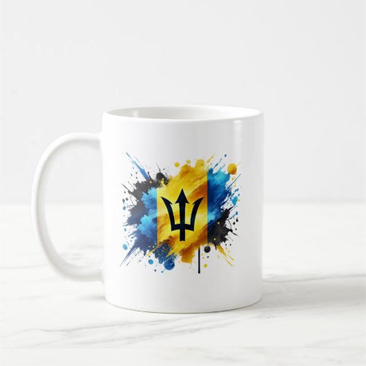 Barbados Splash Effect Flag Tasse (Links)
