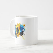 Barbados Splash Effect Flag Tasse (Vorderseite Links)