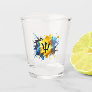 Barbados-Splash-Effekt-Flag Schnapsglas