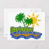 Barbados Staat der Postkarte (Vorne/Hinten)