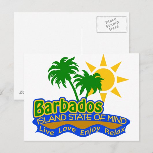 Barbados Staat der Postkarte (Vorne/Hinten)