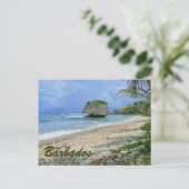 BARBADOS (STRAND/GROSSER ROCK) POSTCARD POSTKARTE (Stehend Vorderseite)