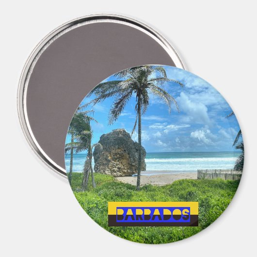 Barbados - Strand von Cattlewash Magnet (Vorderseite/Rückseite)