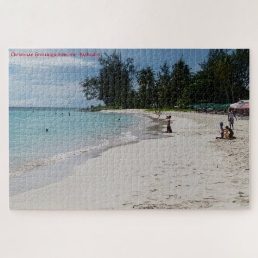 Barbados Sunny Beach Szene. Jigsaw Puzzle (Horizontal)