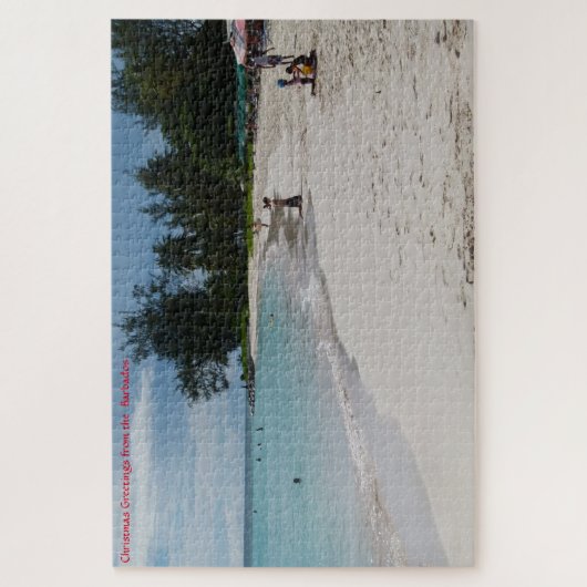 Barbados Sunny Beach Szene. Jigsaw Puzzle (Vertikal)